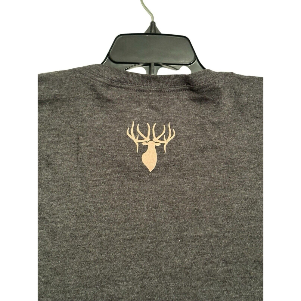 KINGS Mens T-Shirt Gray XXXL / 3X Mountain Goat Skull Horns Ram Short Sleeves - Picture 3 of 14